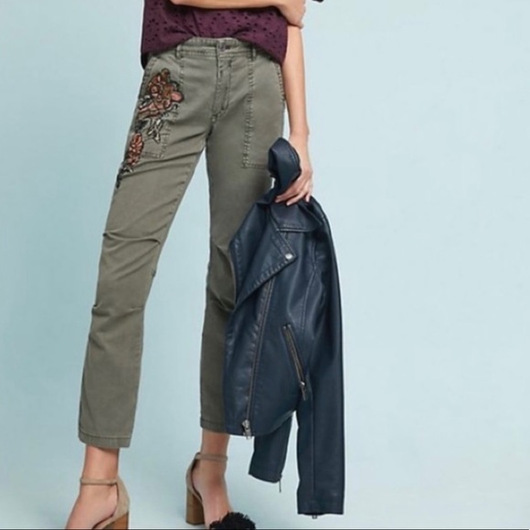 Anthropologie Denim - ANTHROPOLOGIE PILCRO WANDERER BEADED CROPPED JEANS (29)